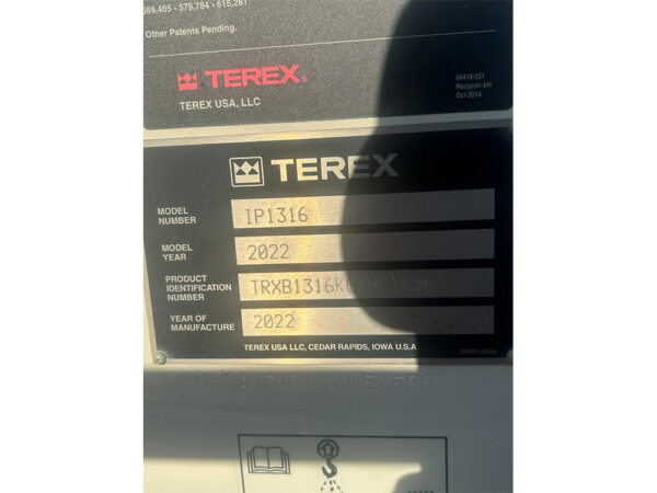 2022 Terex Horizontal Shaft Impactor - Ruffridge Johnson